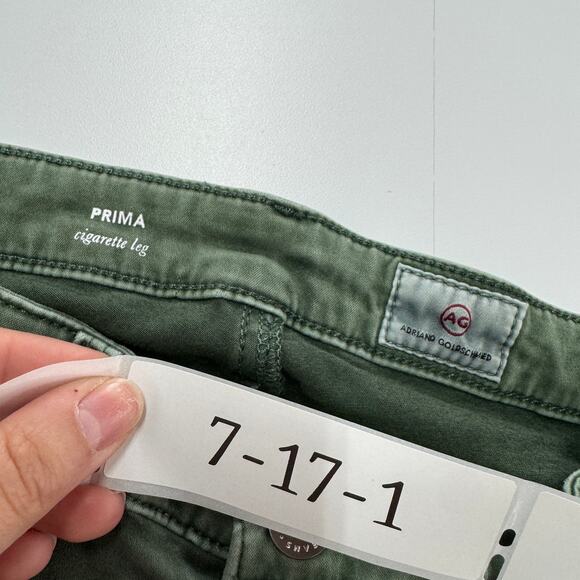Adriano Goldschmied Jeans Womens 25 Green Prima Cigarette Leg Skinny Pants - Picture 4 of 9